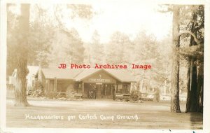 NM, Ruidoso, New Mexico, RPPC, Carters Campground Headquarters, Post Inn, Photo