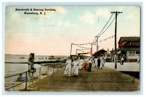 1915 Boardwalk and Dancing Pavilion, Keansburg, New Jersey NJ Postcard