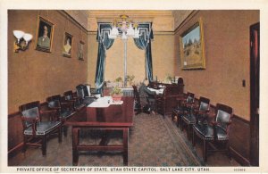 SALT LAKE CITY, Utah, 1910-1920s; Private Office Of Secretary Of State