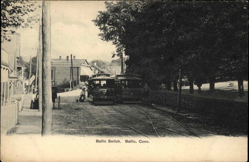 Baltic CT Trolley Baltic Switch c1905 Postcard 