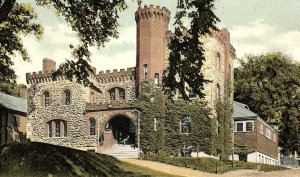 c1900 NASHUA NEW HAMPSHIRE ARMORY SMITH'S BOOK STORE UNDIVIDED POSTCARD P813