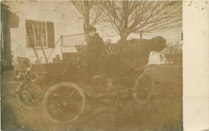 C-1910 Early Automobile Proud Owner RPPC Photo Postcard 20-11774