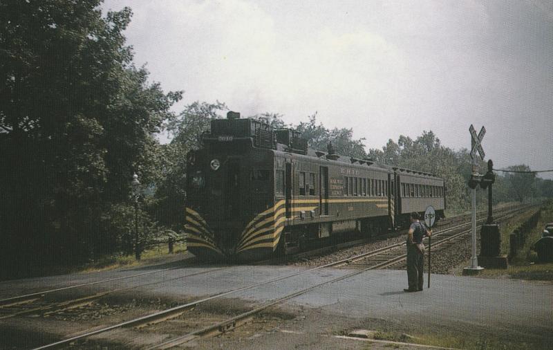 Erie Railroad Gas-Electric Car No. 5010 Train Railroad Postcard