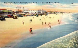 Florida Jacksonville Beach Enjoying The Sun 1948