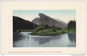 Down Bow River, showing Mount Rundle, Banff, Alberta,  Canada, 00-10s