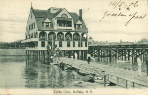 PC CPA US, NY, BUFFALO, YACHT CLUB, VINTAGE POSTCARD (b15631)