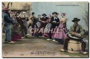 Old Postcard Folklore Auvergne The bourree
