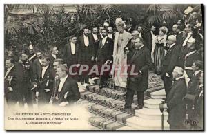 Old Postcard Tour Of Sovereigns Dane L Hotel de Ville The staircase of honor ...