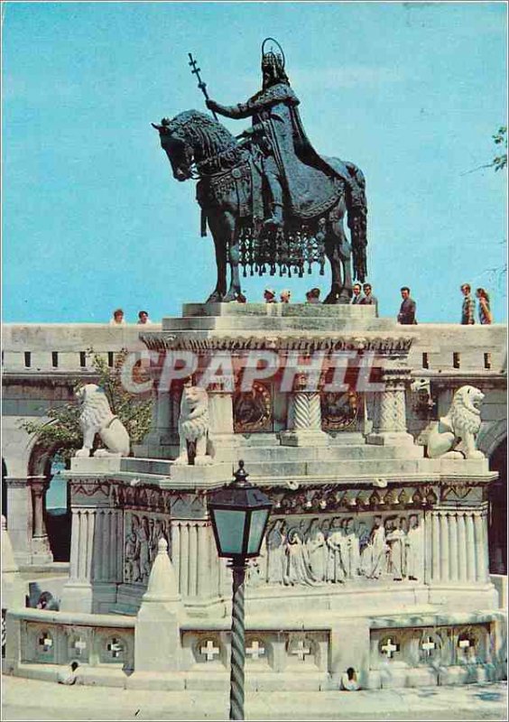 'Modern Postcard Budapest St Stephen''s monument'