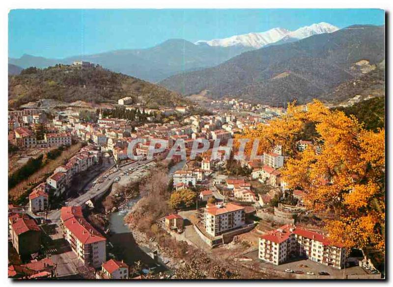 Modern Postcard Amelie les Bains Pyr Gold Pearl of the Pyrenees Canigou Gener...