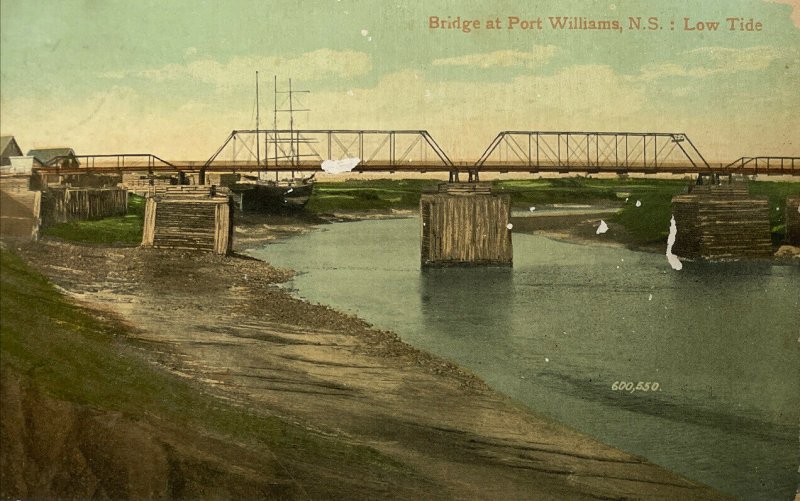 Vintage Bridge at Port Williams, N.S. : Low Tide Postcard