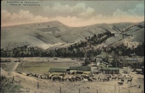 Wolf Wyoming WY Eaton's Ranch c1910 Postcard