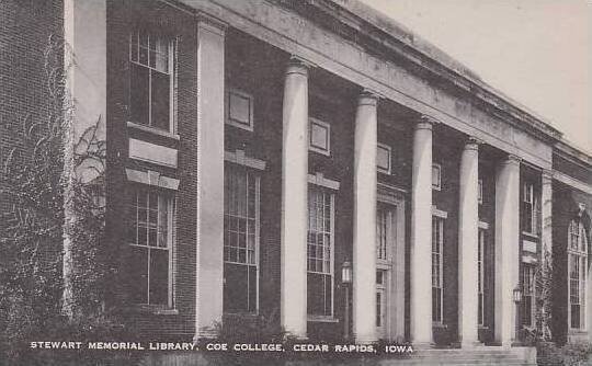 Iowa Cedar Rapids Stewart Memorial Library Coe College Artvue