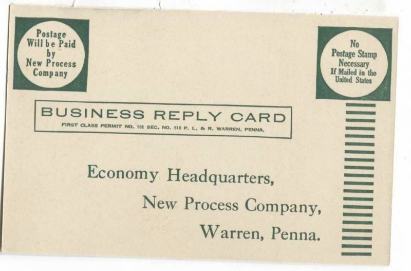 Advertising Postcard New Process Co Warren PA Womens Silk Slip