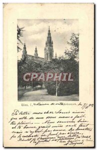 Old Postcard Wien Rathauspark