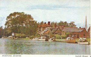 Norfolk Postcard - Horning Staithe - Norfolk Broads - Ref TZ6334