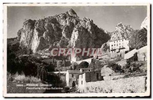 Postcard Moderne Menton Border Italian Franco Grimaldi