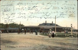 Far Rockaway Long Island New York NY Railroad Train Station Depot c1910 PC