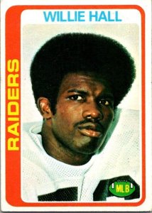 1978 Topps Football Card Willie Hall Oakland Raiders sk7407