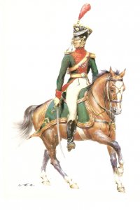 Saxony 1819 Army. . Reitende Artilleri Major by W.Tritt Modern German Postca