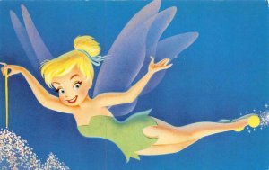 TINKER BELL Peter Pan Fantasyland DISNEYLAND Comic Art Fairy Vintage Postcard