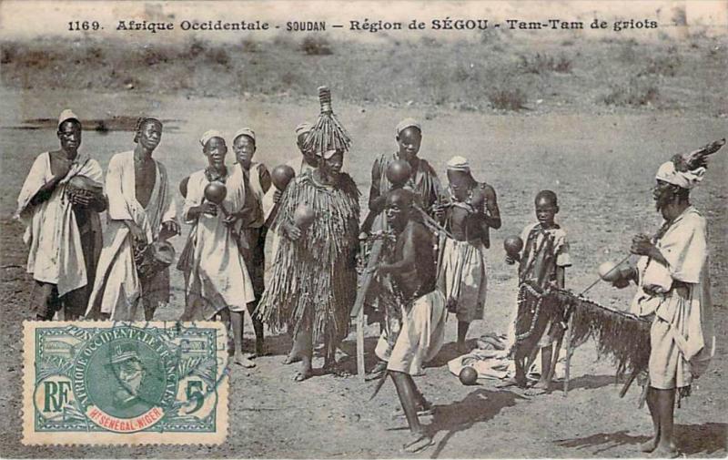 Mali Soudan - Région de Ségou, Tam-Tam de griots (cad bleu Nioro) (danse)