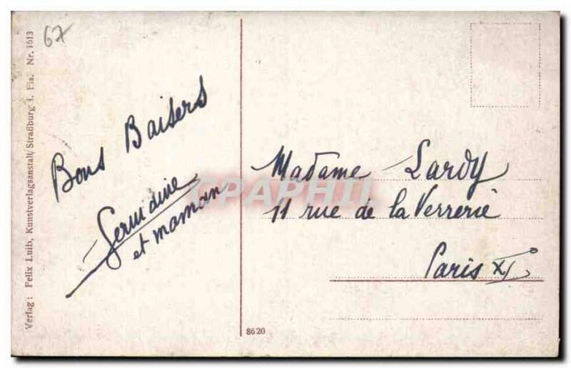 Old Postcard Zabern Saverne Party bein schloss