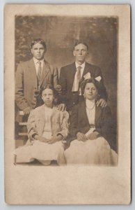 RPPC Pittsburgh PA Siblings Brothers Sisters Eils Bros Studio Postcard J24