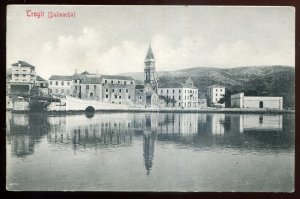 h2235 - CROATIA Trogir Postcard 1910s Panoramic View
