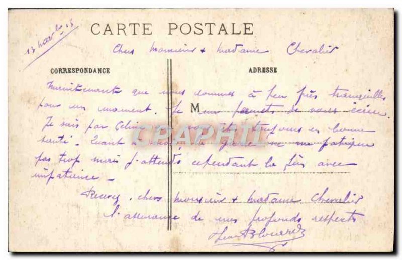 Old Postcard The Great War in Champagne L & # 39Eglise De Somme Suippes Army