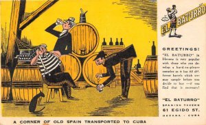 Havana Cuba El Baturro Spanish Tavern Advertising Vintage Postcard AA48807