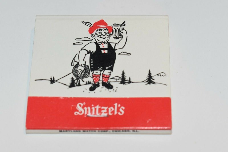 Snitzel's Bavarian Restaurant Freeport Illinois 30 Strike Matchbook