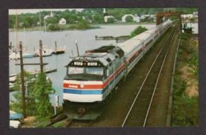 CT Amtrak The Senator Railroad Train MYSTIC CONN PC