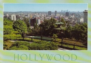 California Hollywood Downtown Hollywood In The Foreground With Los Angeles In...