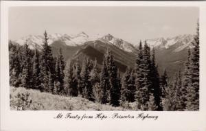 Mt Frosty from Hope BC British Columbia Princeton Hwy c1955 RPPC Postcard E29