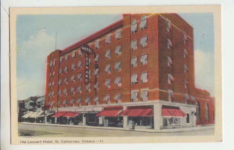 P2642 old postcard leonard hotel st catharines ontario canada, unused