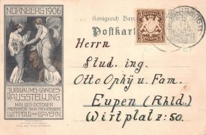 NUERNBERG BAVARIA GERMANY EXPOSITION POSTAL CARD POSTCARD 1906