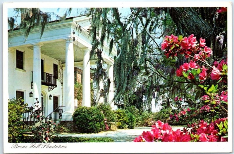 Postcard Boone Hall Plantation Magnificent Estate Christ Church Parish SC USA