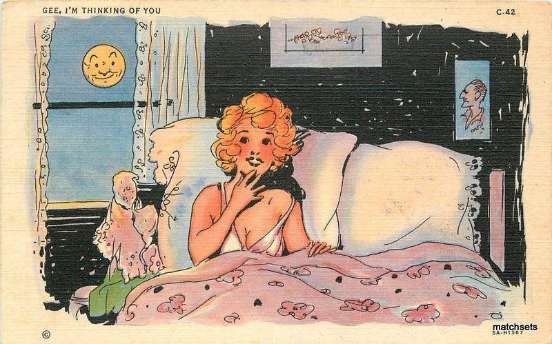 1942 Sexy Lingerie Pin up Ray Walters Teich postcard 7804 Furniture  interior | Topics - Cartoons & Comics - Comics, Postcard / HipPostcard