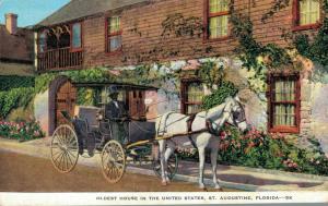 USA Oldest House United States St Augustine Florida Vintage Postcard RPPC 01.64