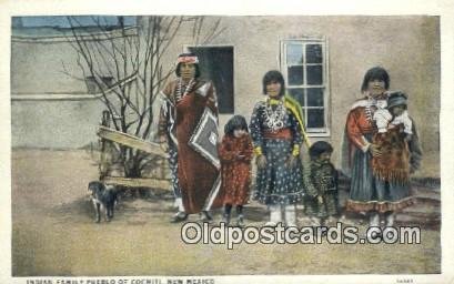 Indian Family Pueblo of Cochitit Indian Unused 