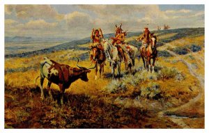 Postcard INDIAN SCENE Tulsa Oklahoma OK AT0500