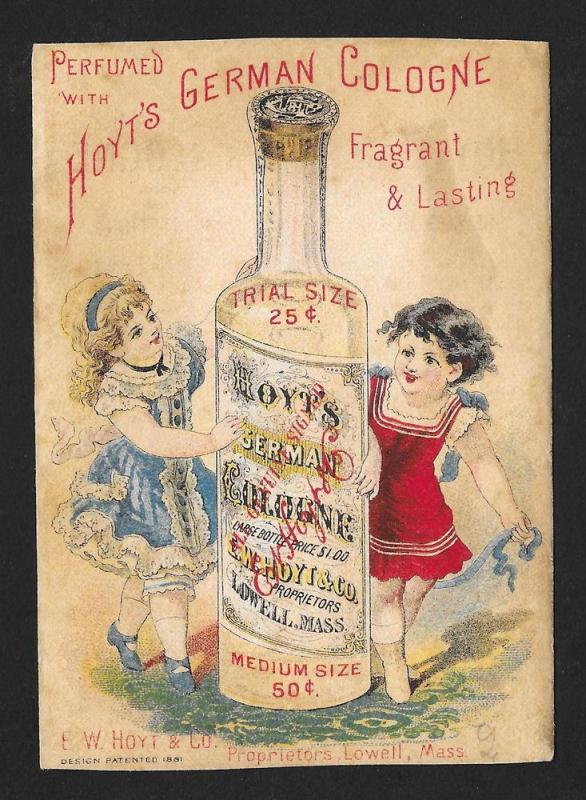 VICTORIAN TRADE CARD Hoyt's German Cologne