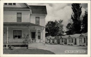 Gorham New Hampshire NH  Rest Well Cabins Motel c1930s-40s Postcard