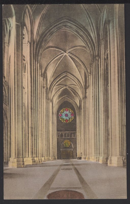 NYC Cathedral of St. John the Divine Interior The Nave looking West ~ WB