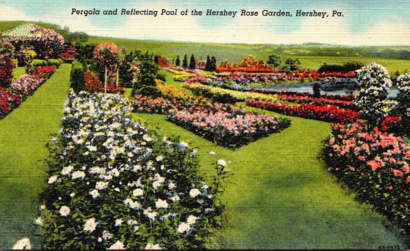 Pennsylvania Hershey Pergola and Reflecting Pool Of The Hershey Rose Garden C...