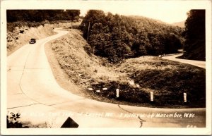 Real Photo Postcard East Side of Laurel Mountain in Macomber, West Virginia~3313