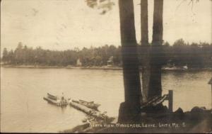 Unity ME Windemere Lodge North View Dock Canoes Real Photo Postcard