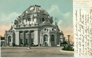 Postcard  Temple of Music, Pan-American Exposition where McKinley was shot.  S4