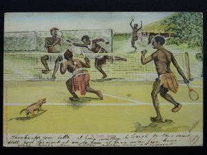 Sport Theme TENNIS A Lively Game c1904 UB Postcard by Sallo Epstein & Co.